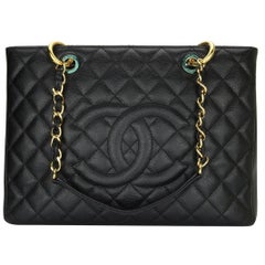 CHANEL Grand Shopping Tote (GST) Bag Black Caviar with Gold Hardware 2011