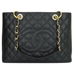 CHANEL Grand Shopping Tote (GST) Bag Black Caviar with Gold Hardware 2011