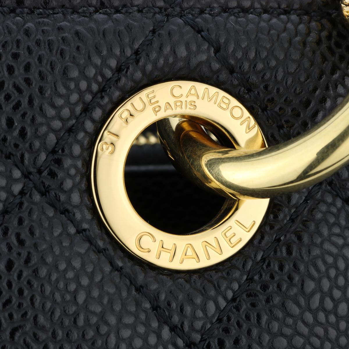 CHANEL Grand Shopping Tote (GST) Bag Black Caviar with Gold Hardware 2012 7
