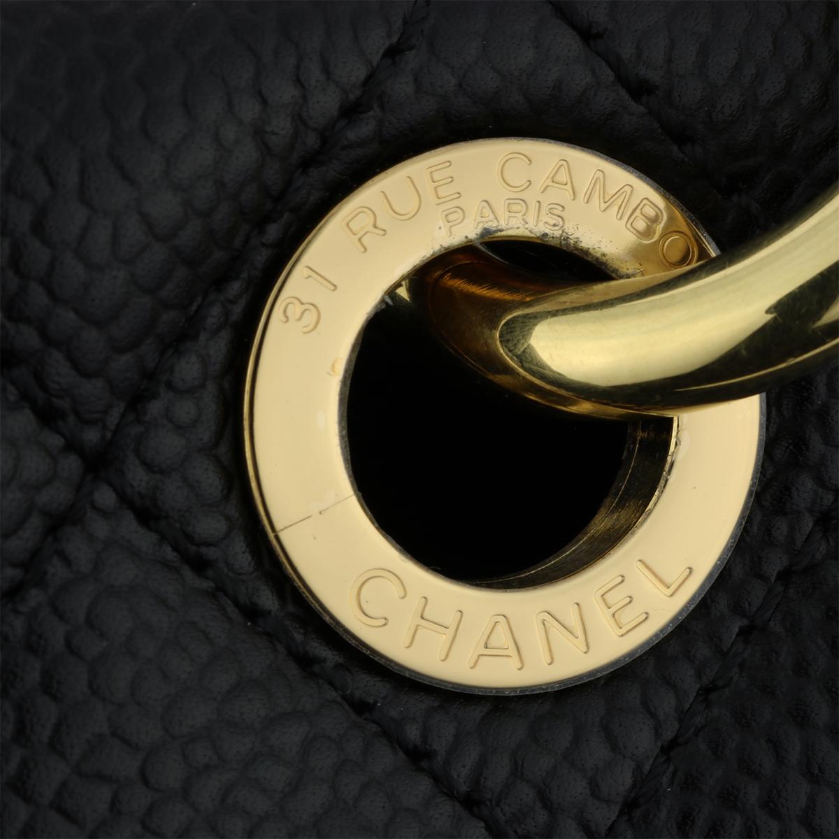 CHANEL Grand Shopping Tote (GST) Bag Black Caviar with Gold Hardware 2012 8