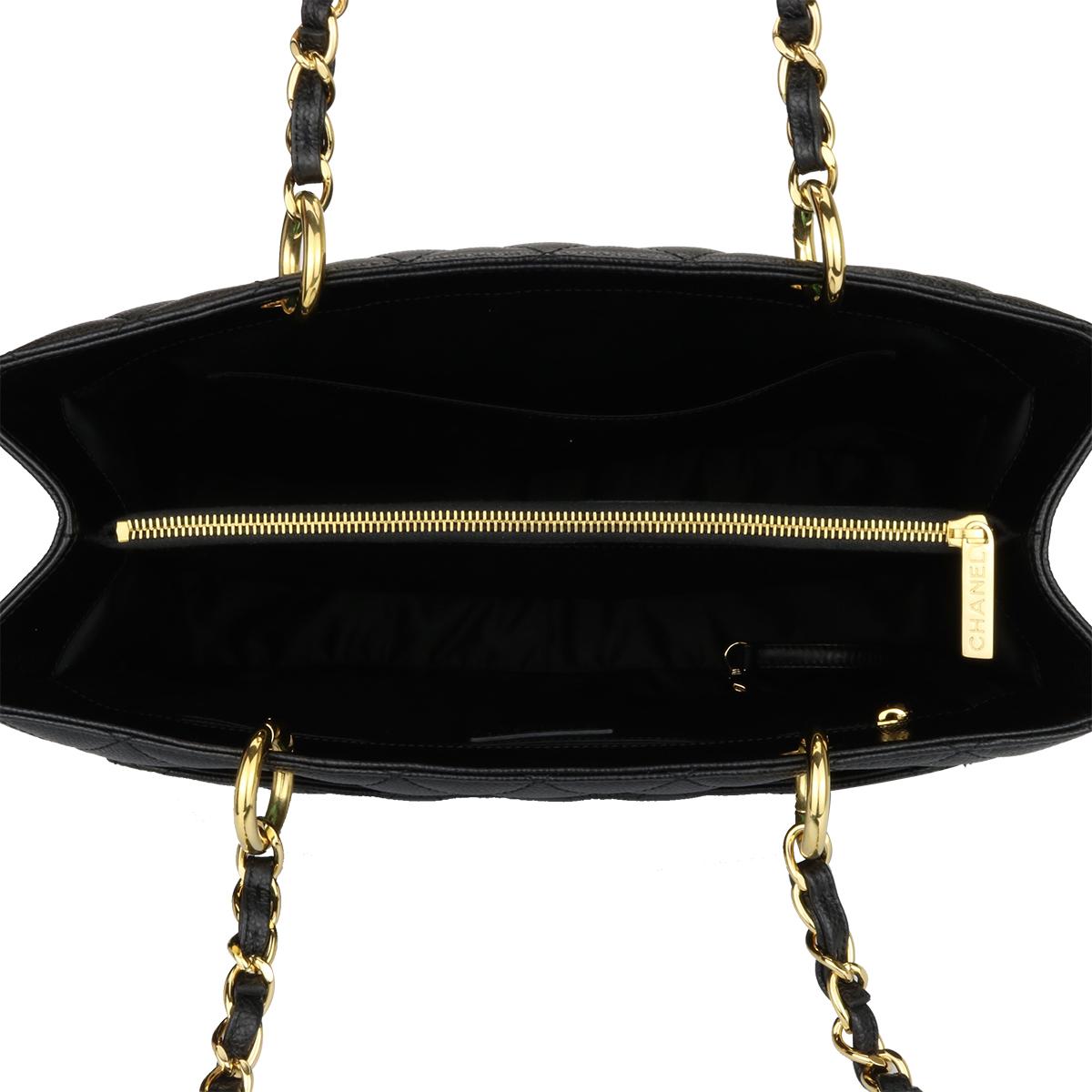 CHANEL Grand Shopping Tote (GST) Bag Black Caviar with Gold Hardware 2012 8