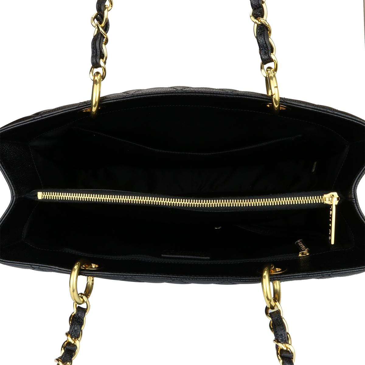 CHANEL Grand Shopping Tote (GST) Bag Black Caviar with Gold Hardware 2012 9