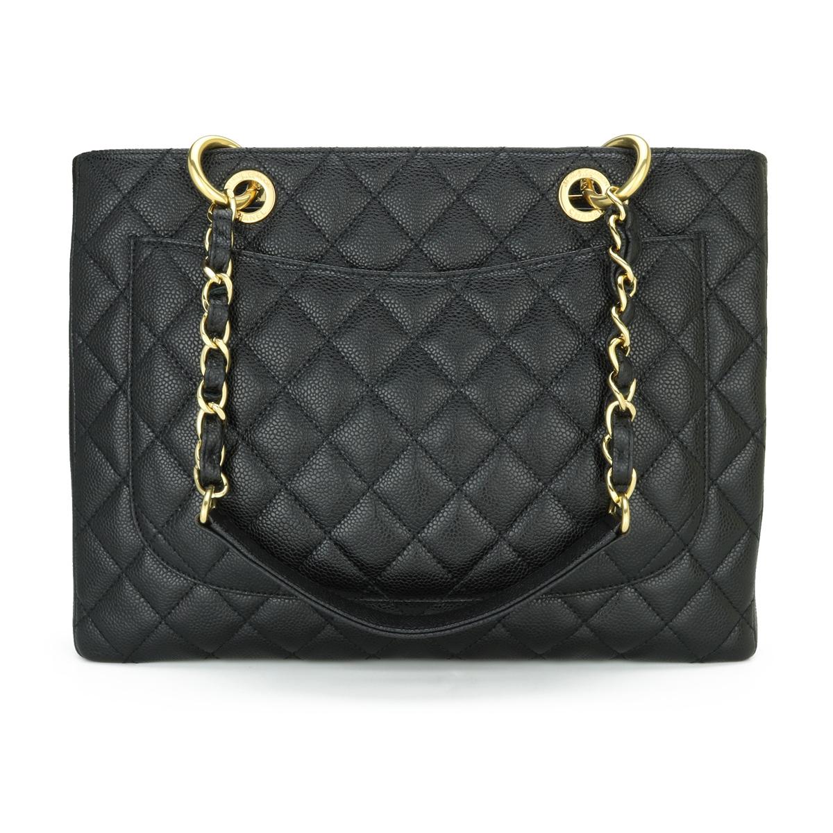 CHANEL Grand Shopping Tote (GST) Bag Black Caviar with Gold Hardware 2012 In Excellent Condition In Huddersfield, GB