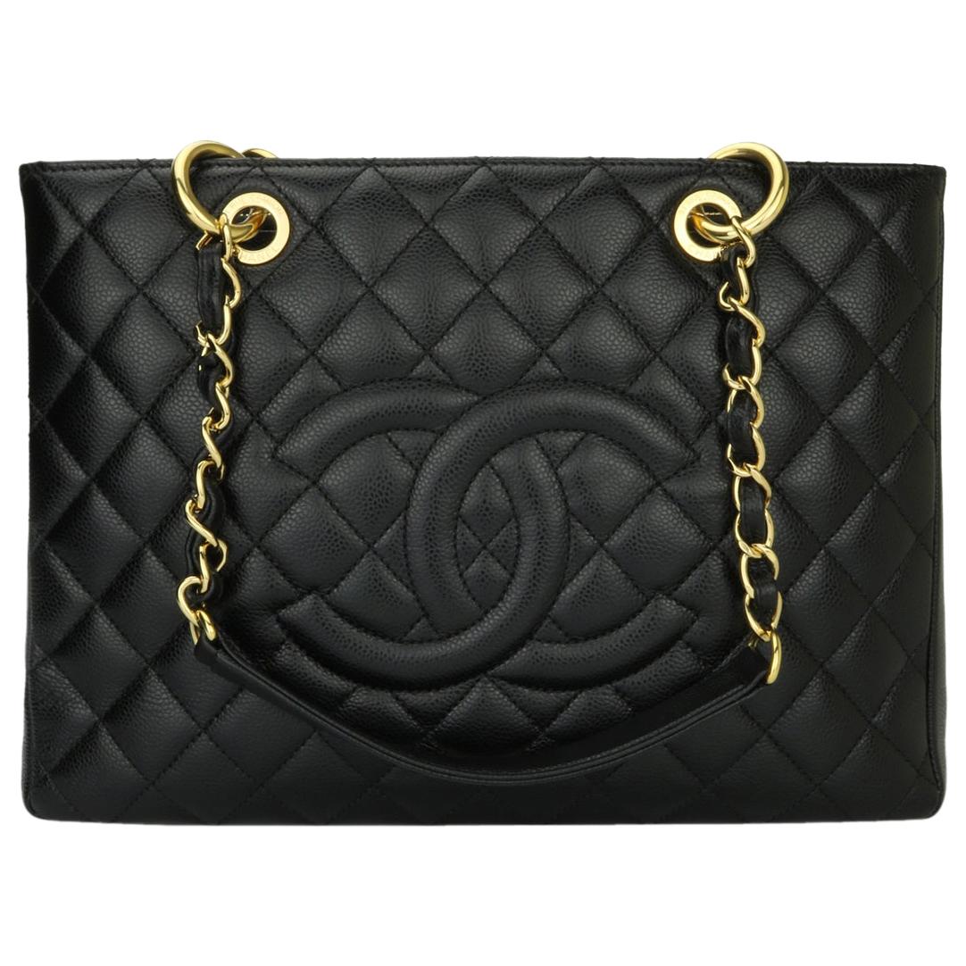 CHANEL Grand Shopping Tote (GST) Bag Black Caviar with Gold Hardware 2012