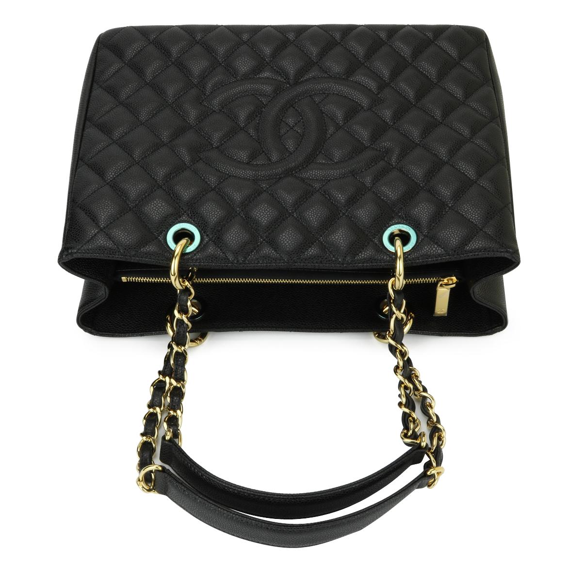 CHANEL Grand Shopping Tote (GST) Bag Black Caviar with Gold Hardware 2013 7