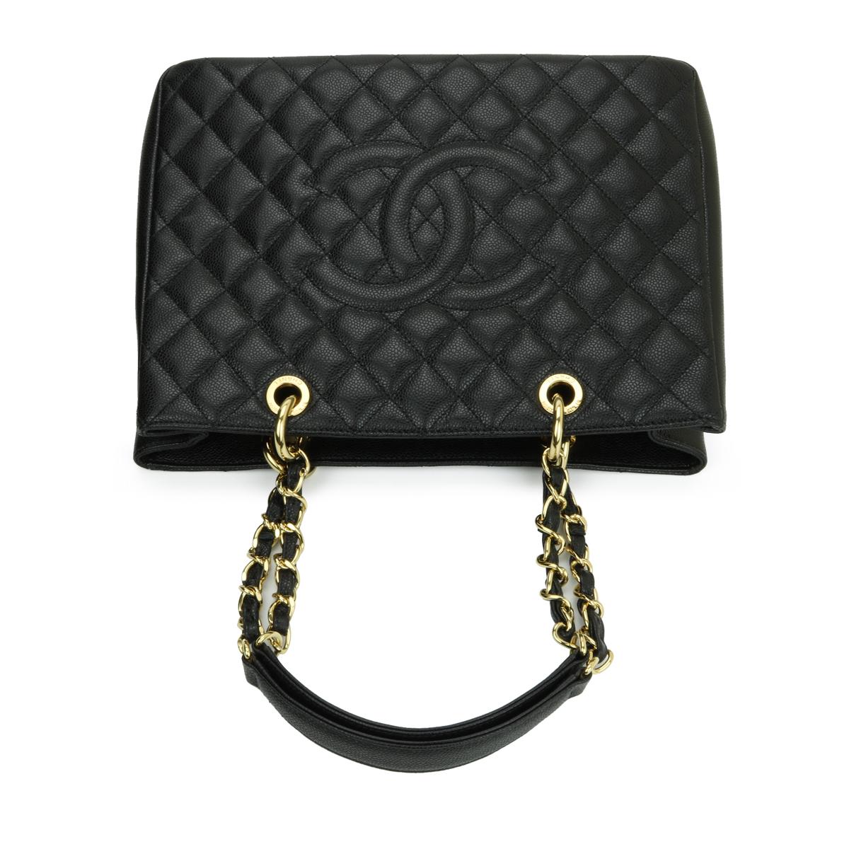 CHANEL Grand Shopping Tote (GST) Bag Black Caviar with Gold Hardware 2013 4