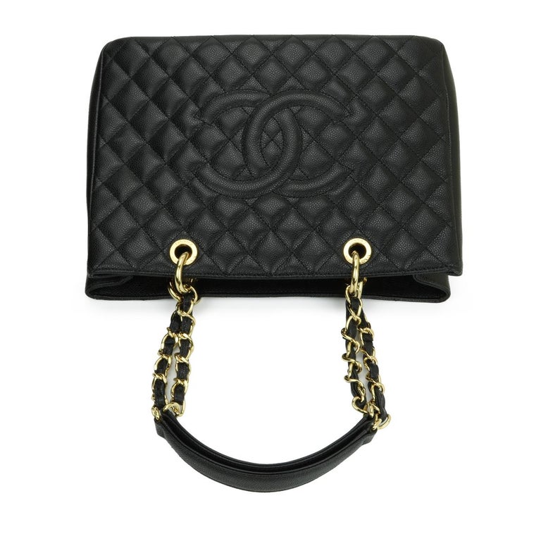CHANEL Grand Shopping Tote (GST) Bag Black Caviar with Gold Hardware 2013  at 1stDibs  chanel gst gold hardware, chanel caviar quilted grand shopping  tote gst black, chanel gst black caviar gold hardware