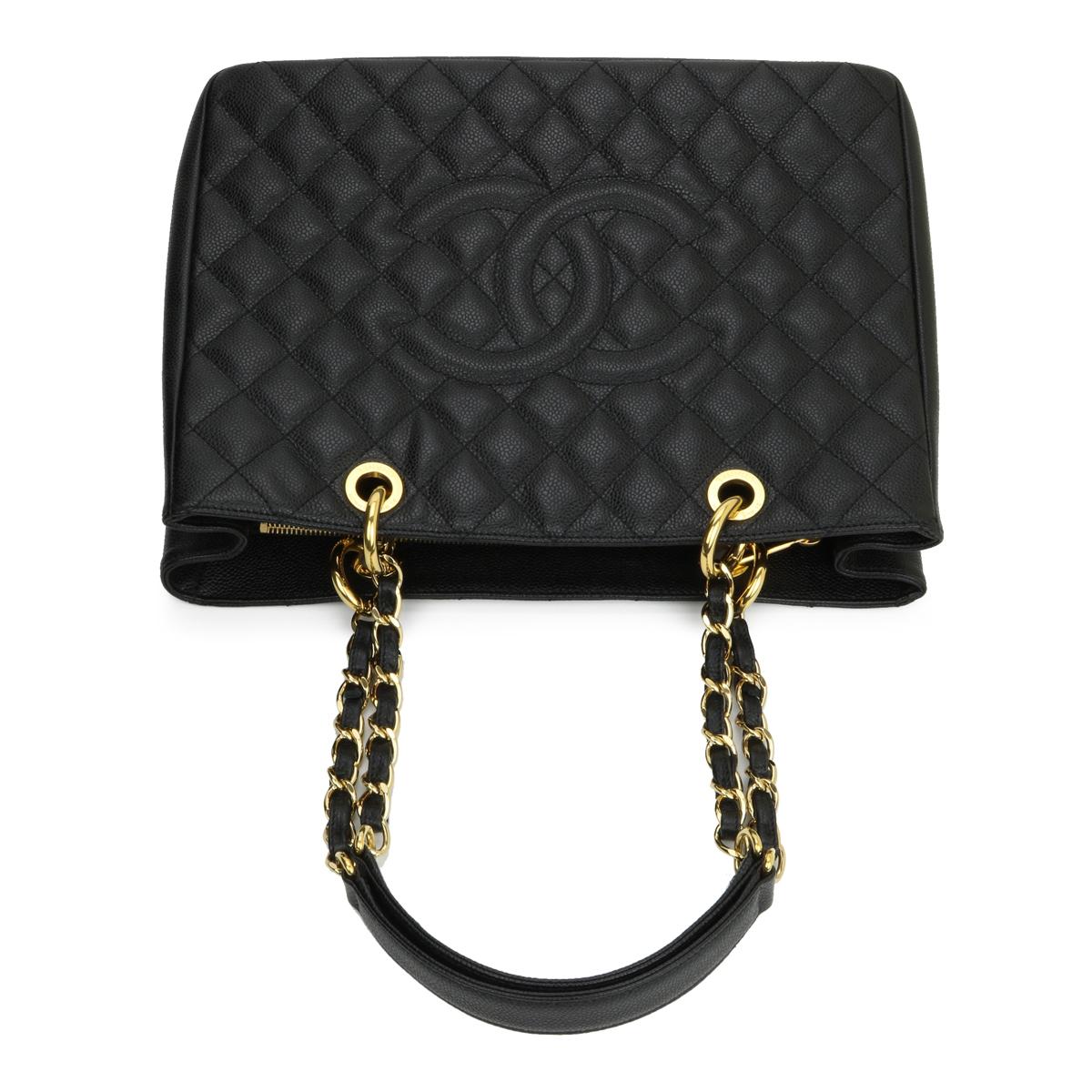 CHANEL Grand Shopping Tote (GST) Bag Black Caviar with Gold Hardware 2013 4