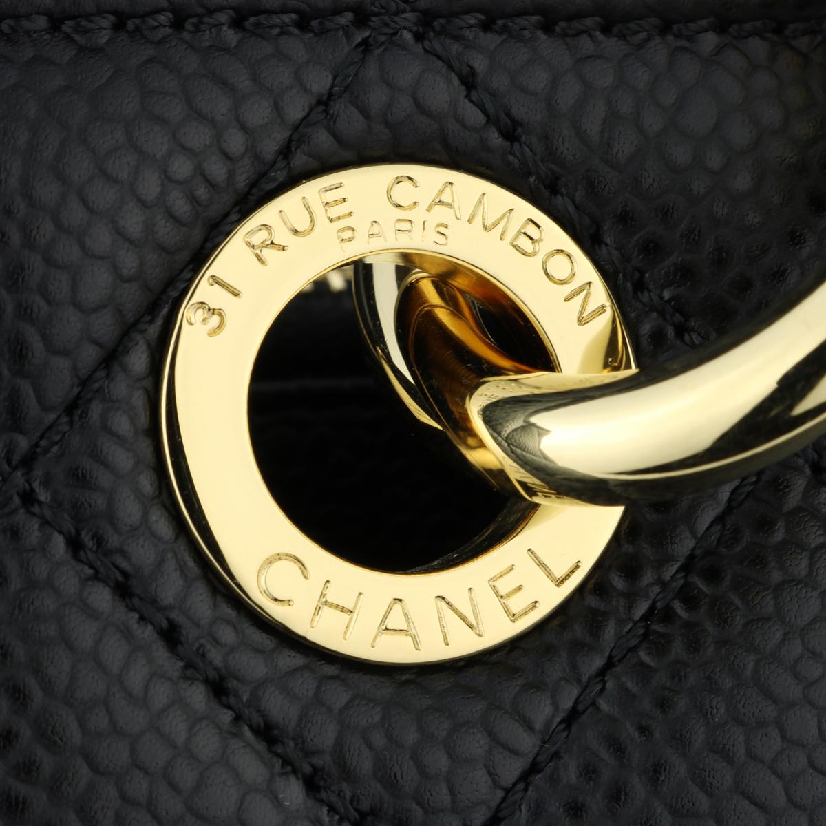 CHANEL Grand Shopping Tote (GST) Bag Black Caviar with Gold Hardware 2013 7