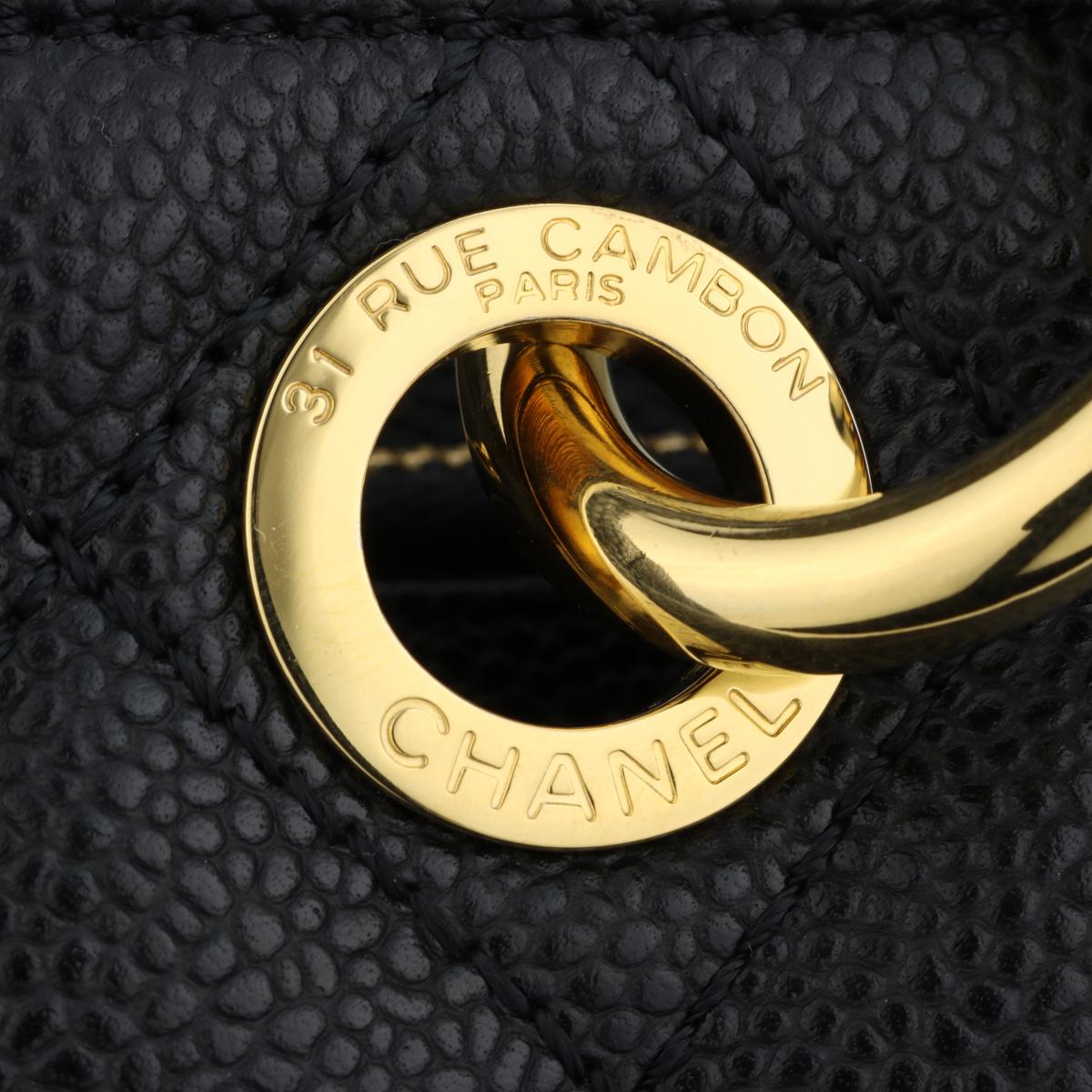 CHANEL Grand Shopping Tote (GST) Bag Black Caviar with Gold Hardware 2013 5