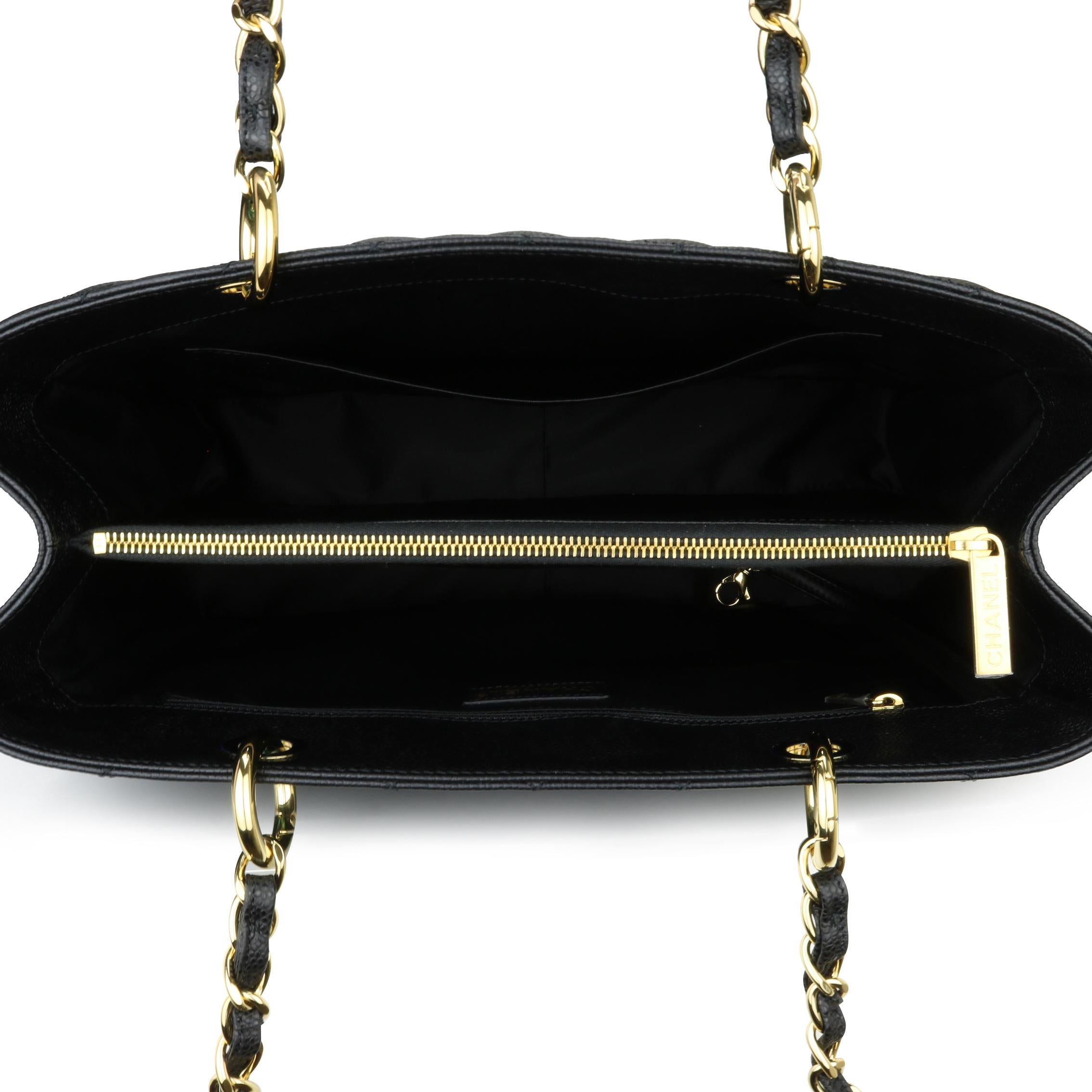 CHANEL Grand Shopping Tote (GST) Bag Black Caviar with Gold Hardware 2013 7