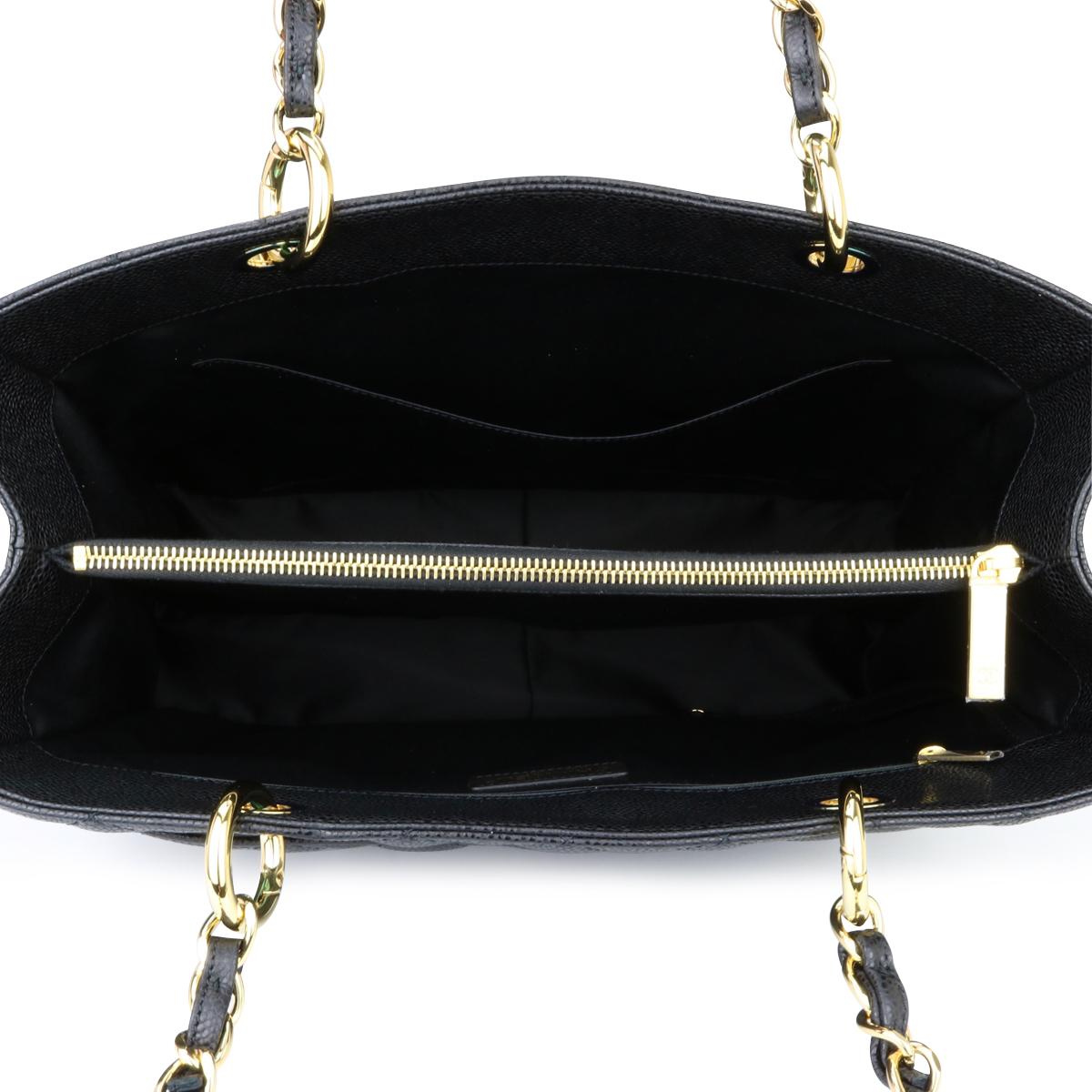 CHANEL Grand Shopping Tote (GST) Bag Black Caviar with Gold Hardware 2013 9