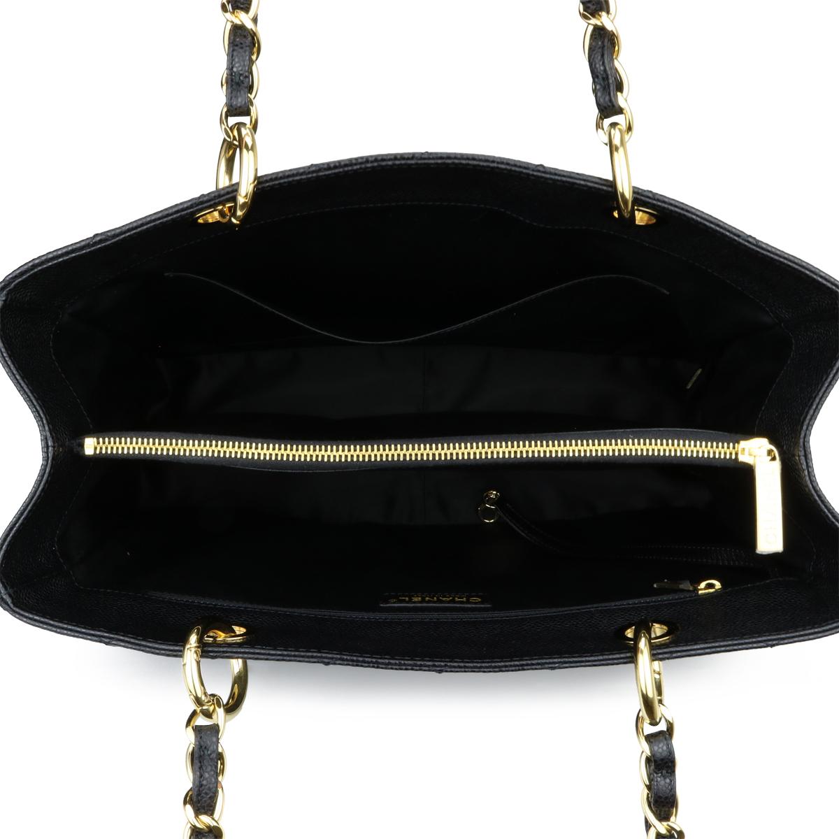 CHANEL Grand Shopping Tote (GST) Bag Black Caviar with Gold Hardware 2013 8