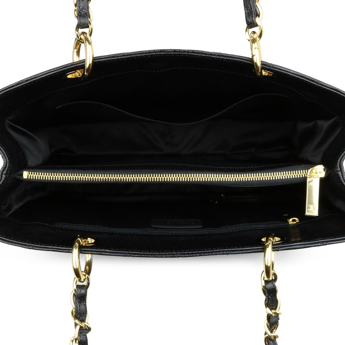 CHANEL Grand Shopping Tote (GST) Bag Black Caviar with Gold Hardware 2013 6