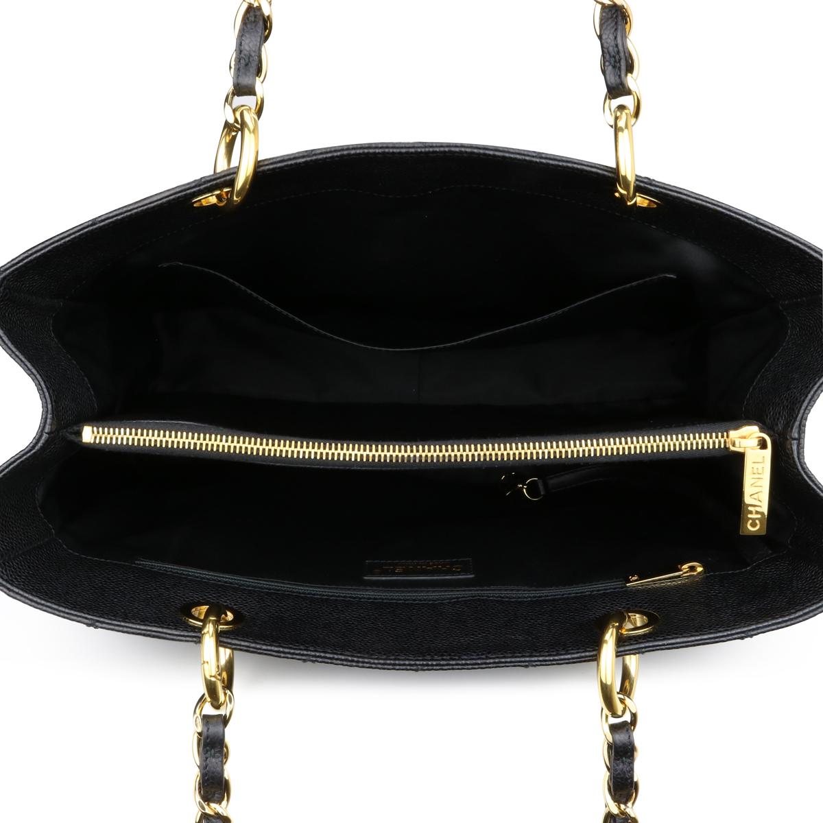 CHANEL Grand Shopping Tote (GST) Bag Black Caviar with Gold Hardware 2013 6