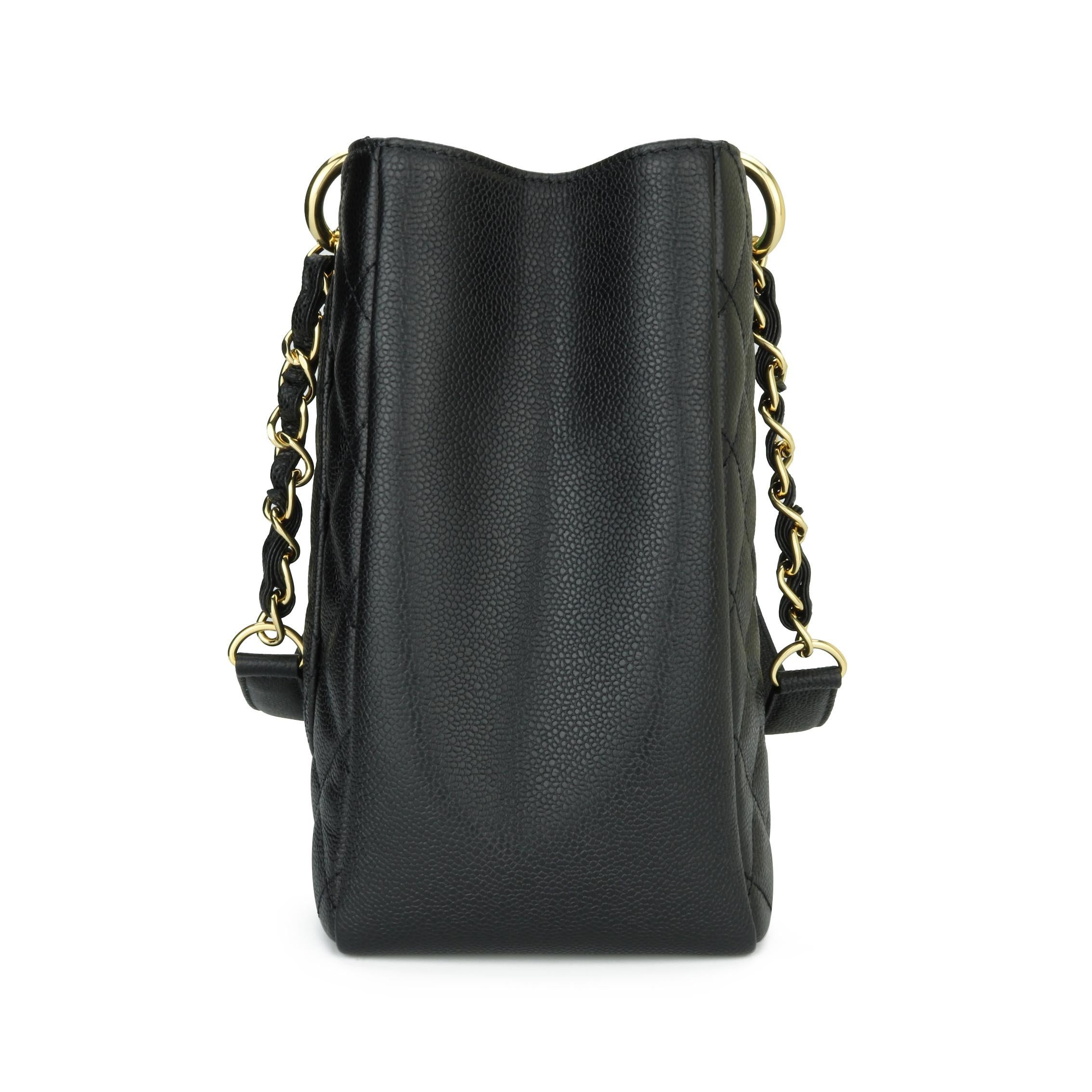 CHANEL Grand Shopping Tote (GST) Bag Black Caviar with Gold Hardware 2013 In Excellent Condition In Huddersfield, GB