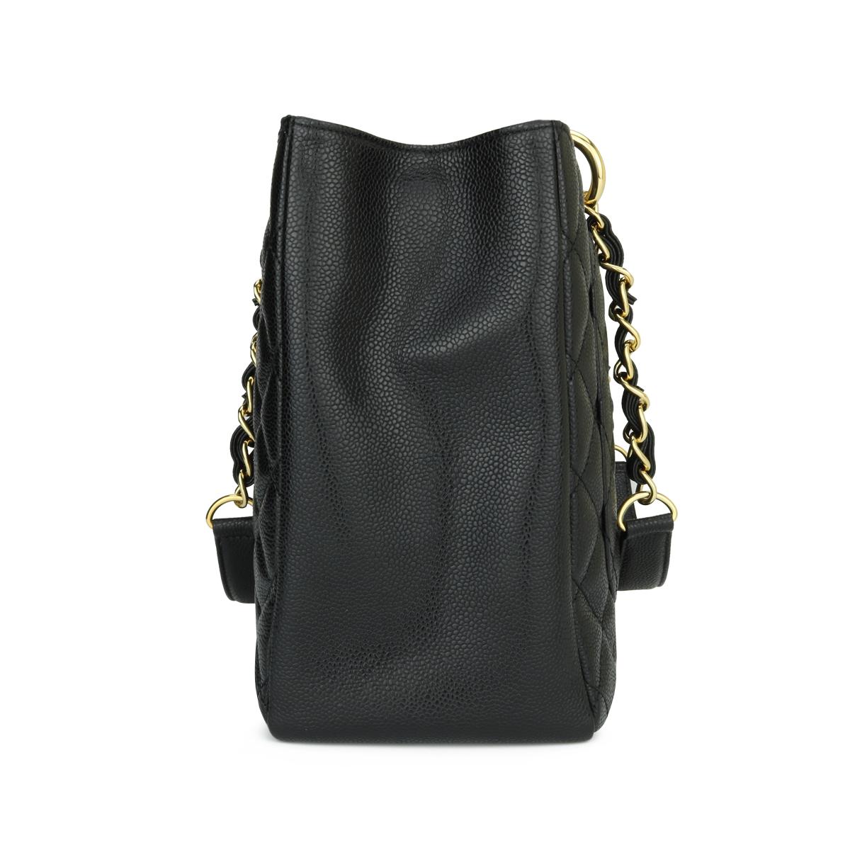 Women's or Men's CHANEL Grand Shopping Tote (GST) Bag Black Caviar with Gold Hardware 2013