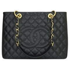 CHANEL Grand Shopping Tote (GST) Bag Black Caviar with Gold Hardware 2013