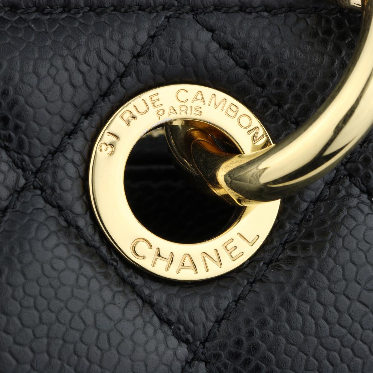 CHANEL Grand Shopping Tote (GST) Bag Black Caviar with Gold Hardware 2014 5