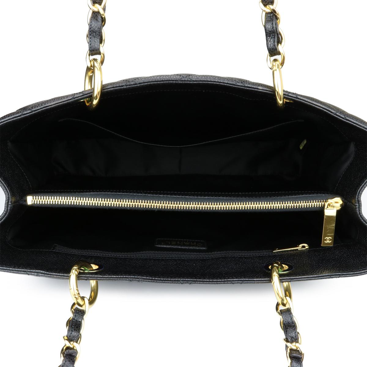 CHANEL Grand Shopping Tote (GST) Bag Black Caviar with Gold Hardware 2014 7