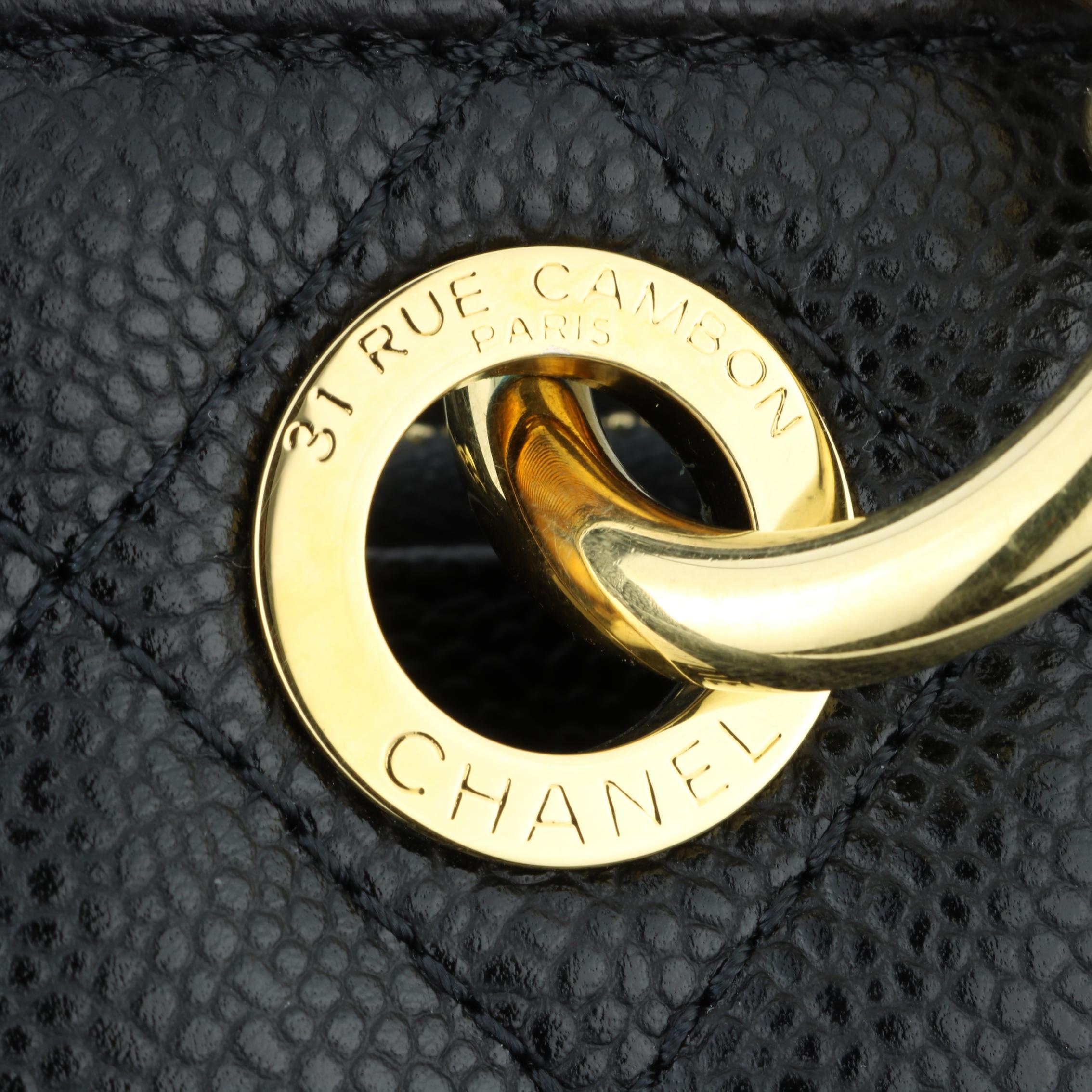 CHANEL Grand Shopping Tote (GST) Bag Black Caviar with Gold Hardware 2015 4