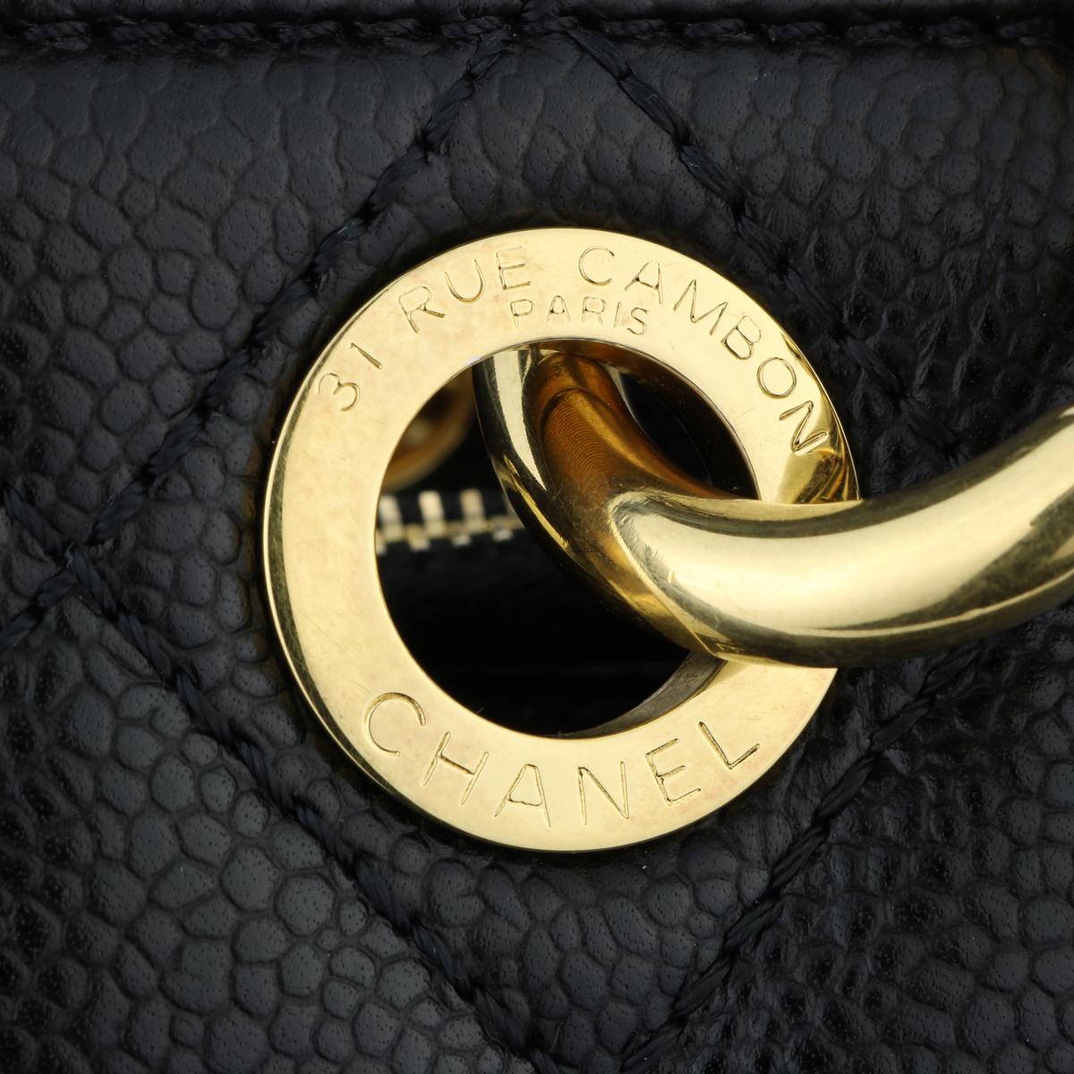CHANEL Grand Shopping Tote (GST) Bag Black Caviar with Gold Hardware 2015 5