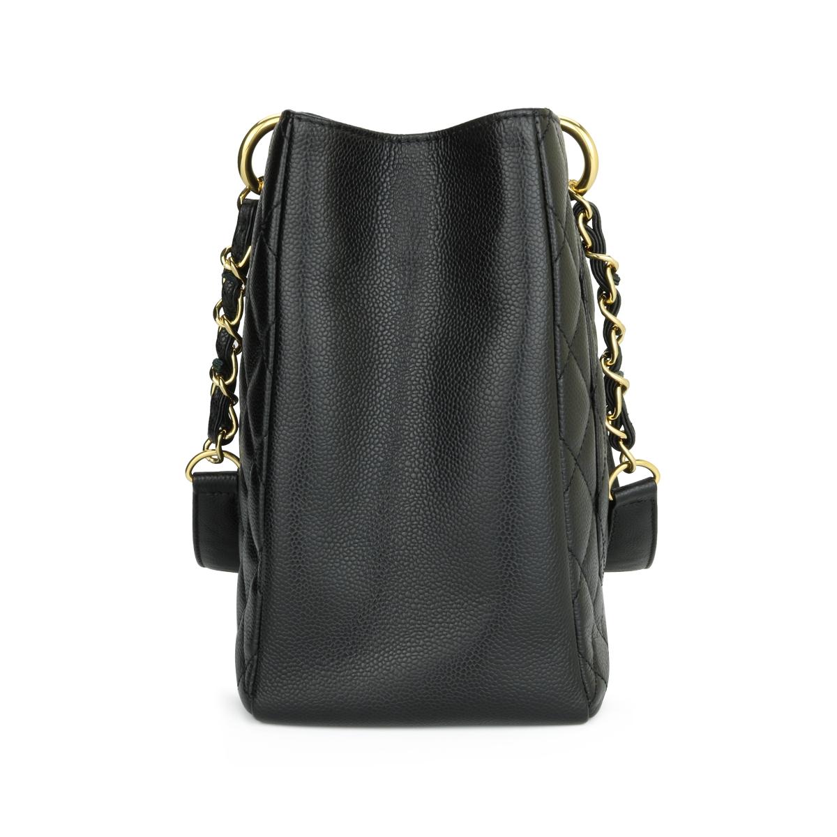 black tote bag with gold hardware