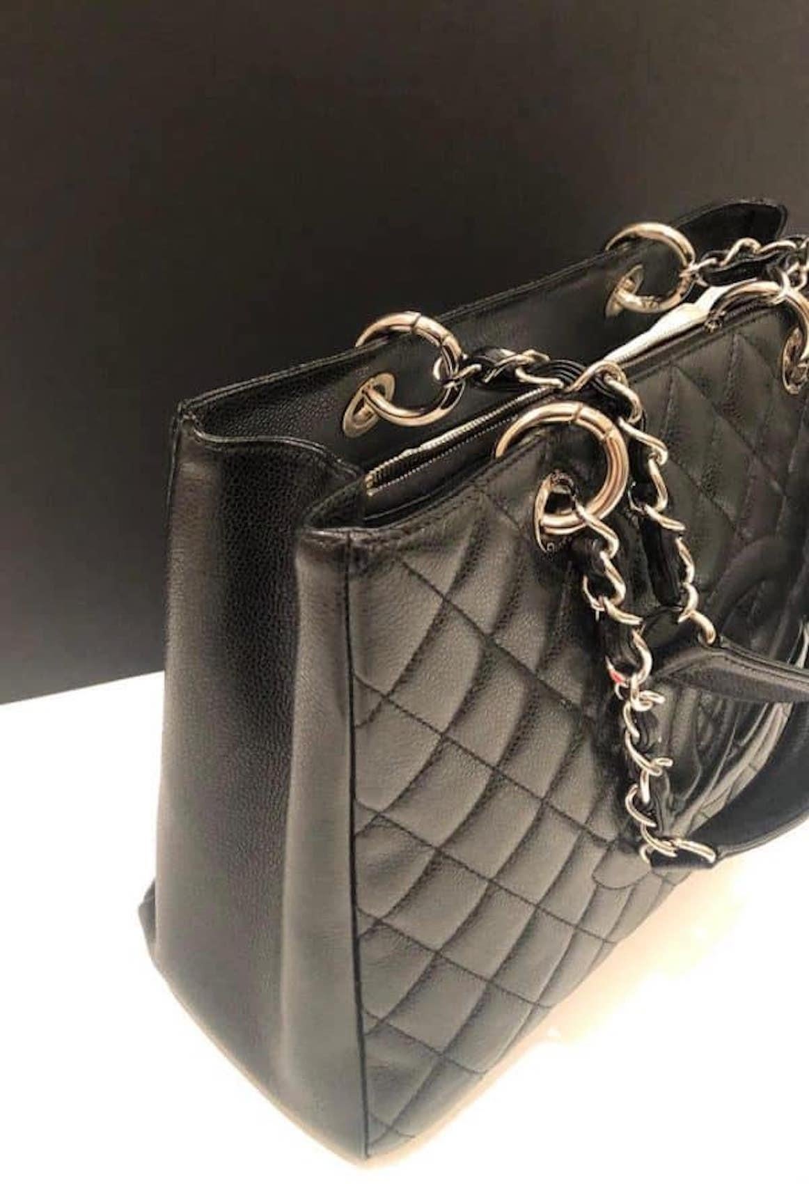 leather chanel tote bag