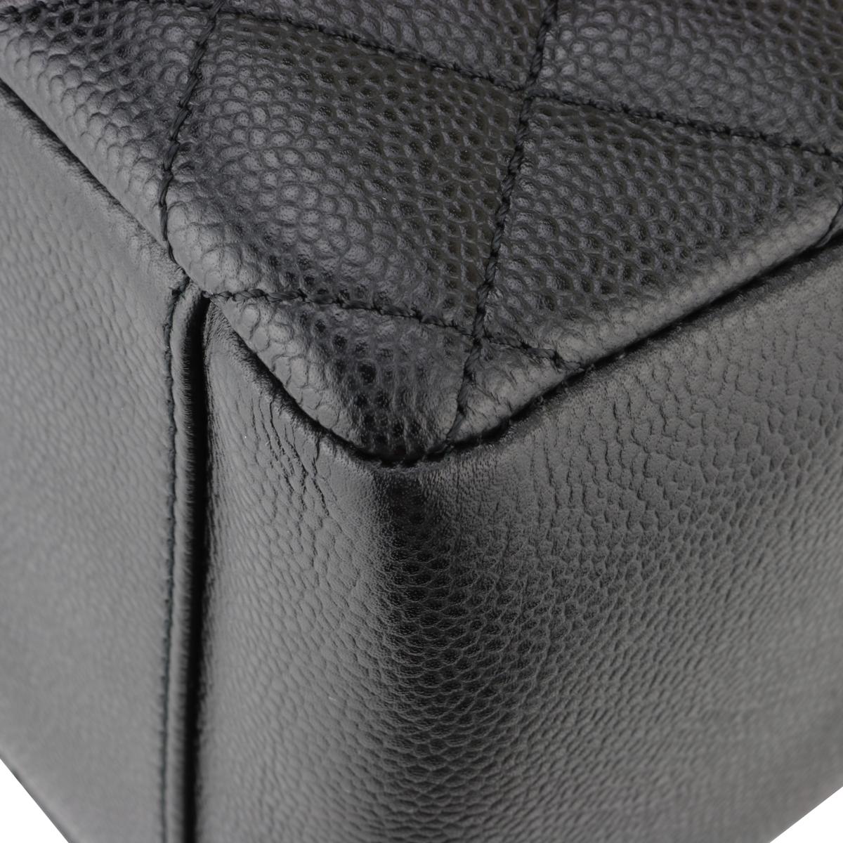 CHANEL Grand Shopping Tote (GST) Bag Black Caviar with Silver Hardware 2012 For Sale 6