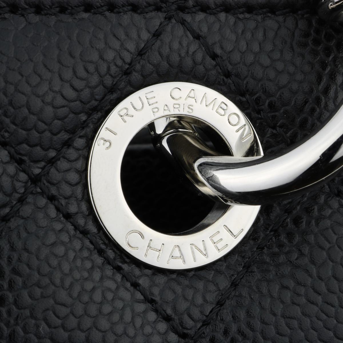 CHANEL Grand Shopping Tote (GST) Bag Black Caviar with Silver Hardware 2012 7