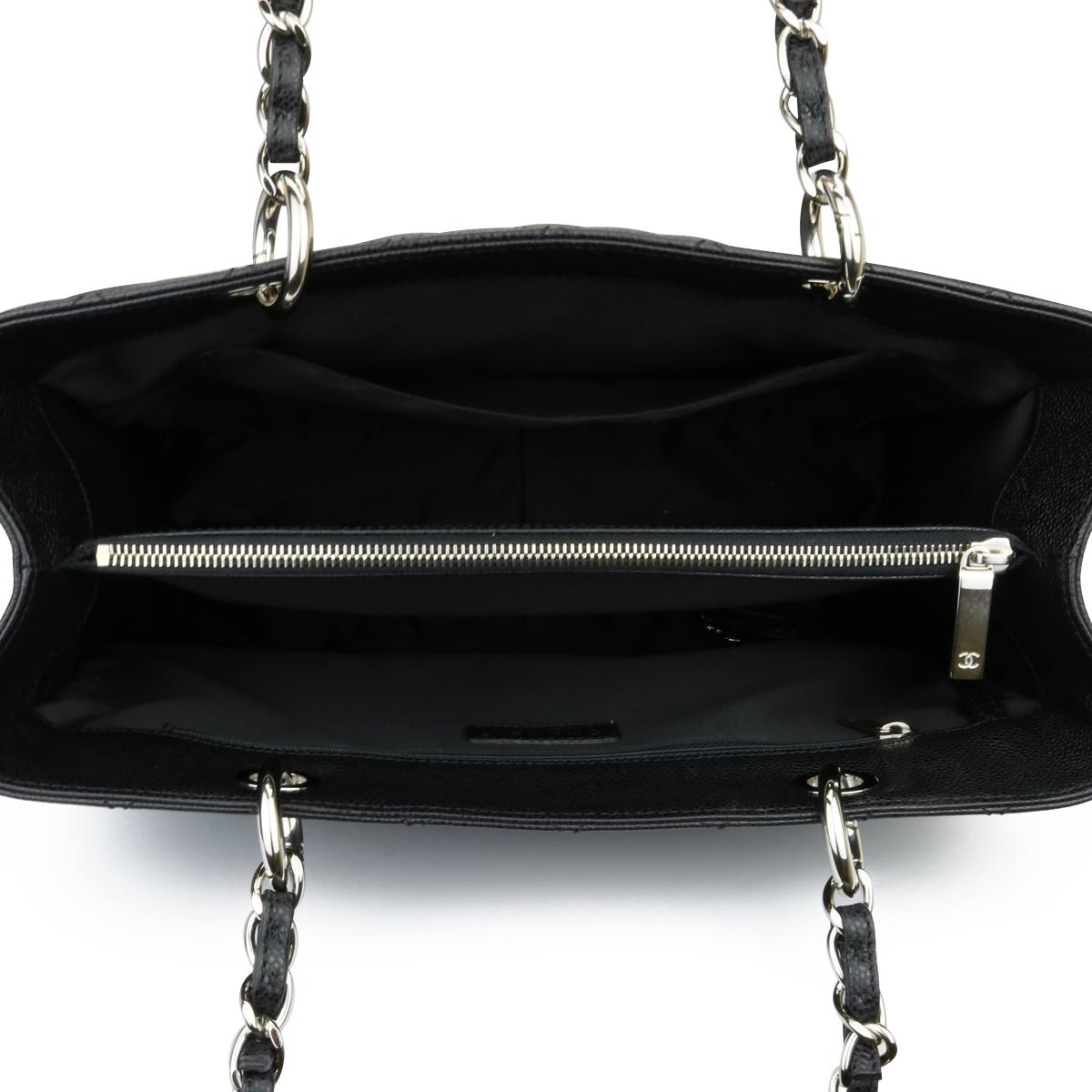 CHANEL Grand Shopping Tote (GST) Bag Black Caviar with Silver Hardware 2012 8