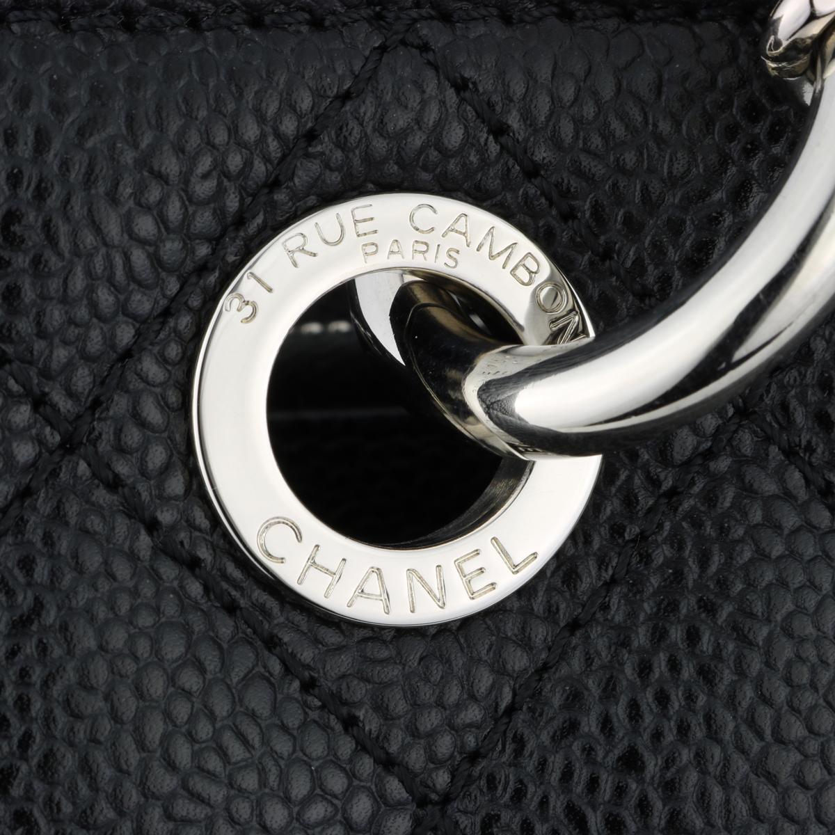 CHANEL Grand Shopping Tote (GST) Bag Black Caviar with Silver Hardware 2012 7