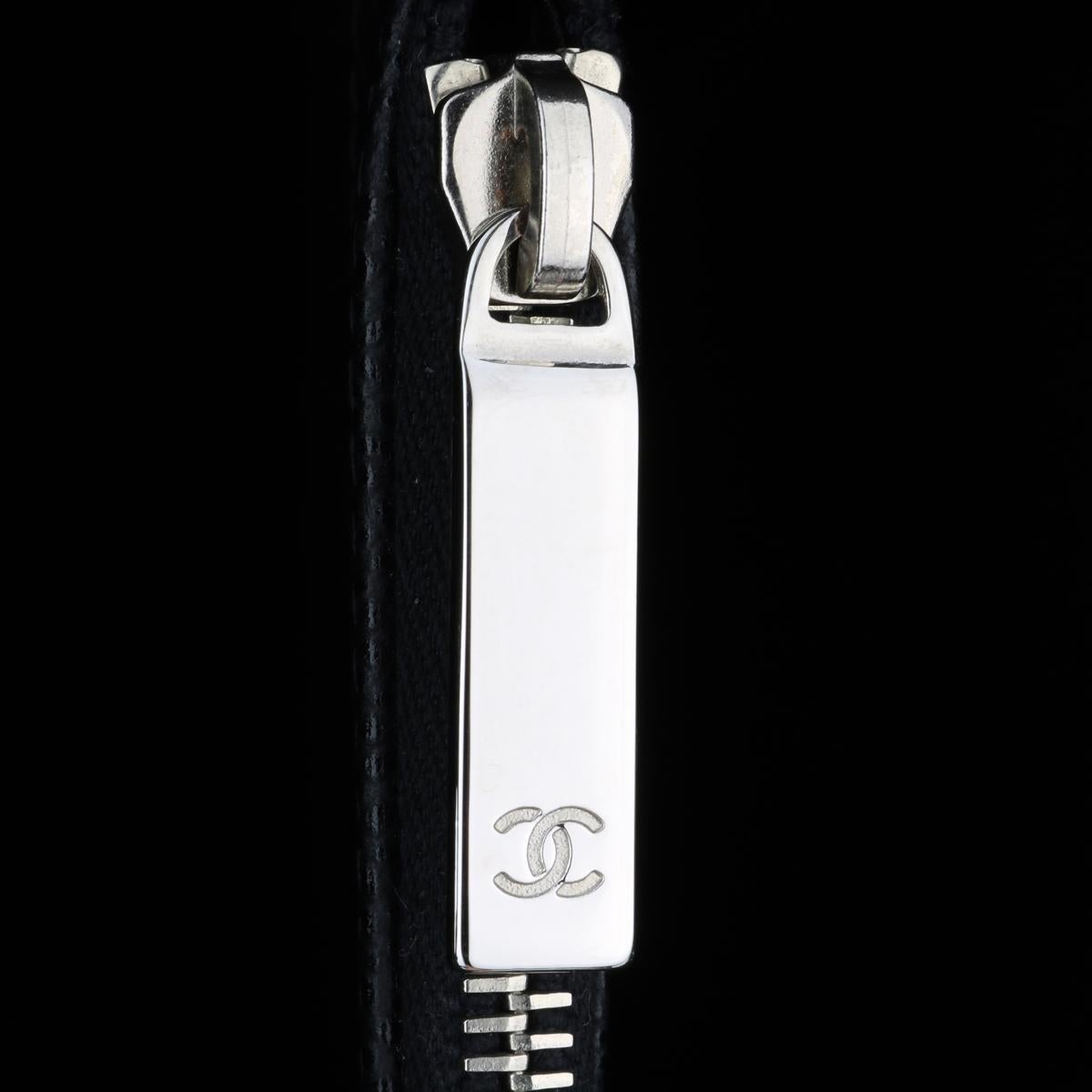CHANEL Grand Shopping Tote (GST) Bag Black Caviar with Silver Hardware 2012 For Sale 9