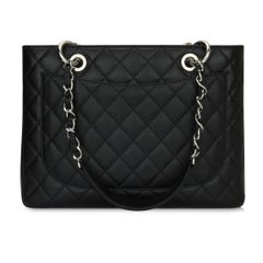 CHANEL Grand Shopping Tote (GST) Bag Black Caviar with Silver Hardware 2012
