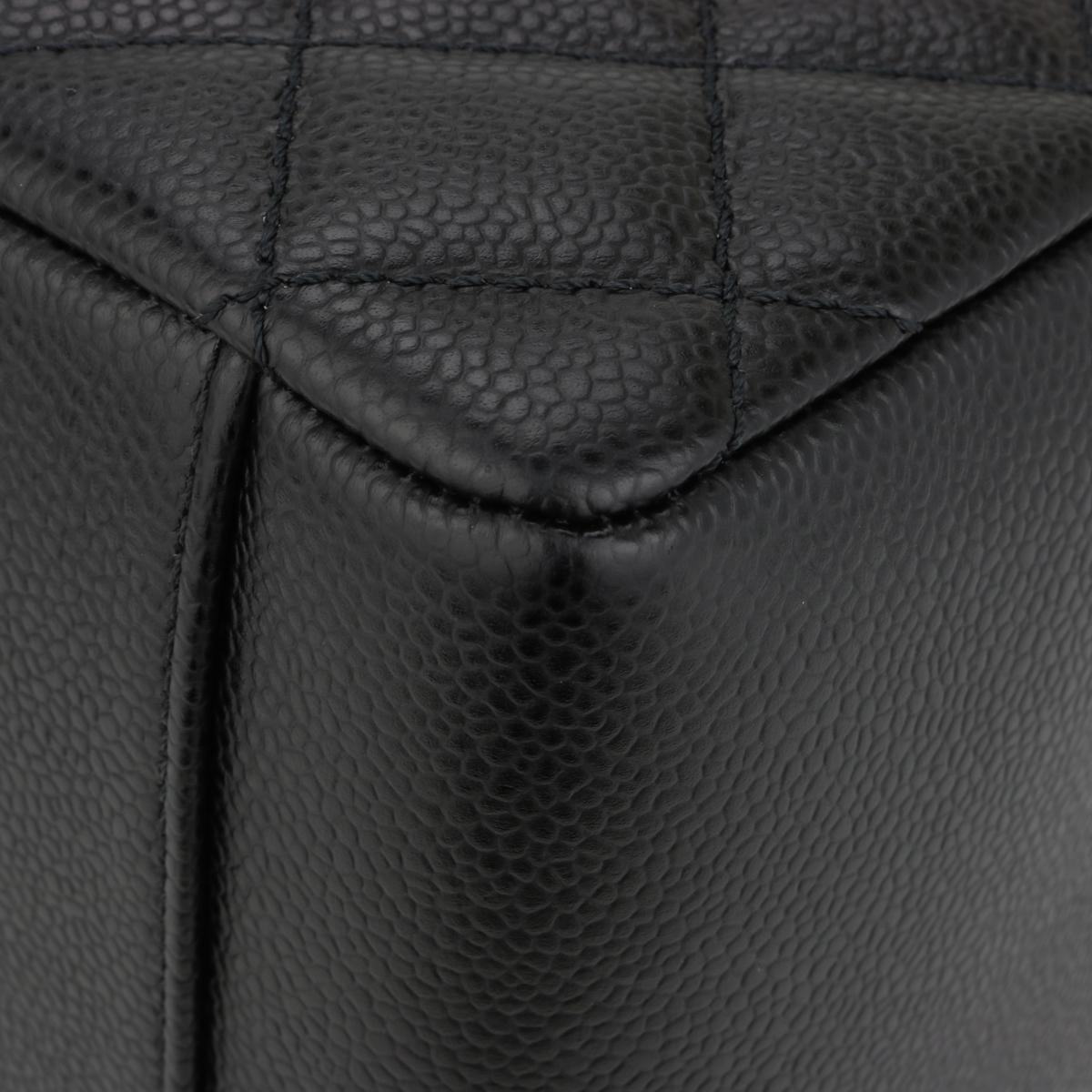 CHANEL Borsa Grand Shopping Tote (GST) Caviale nero con finiture in argento 2014 in vendita 5