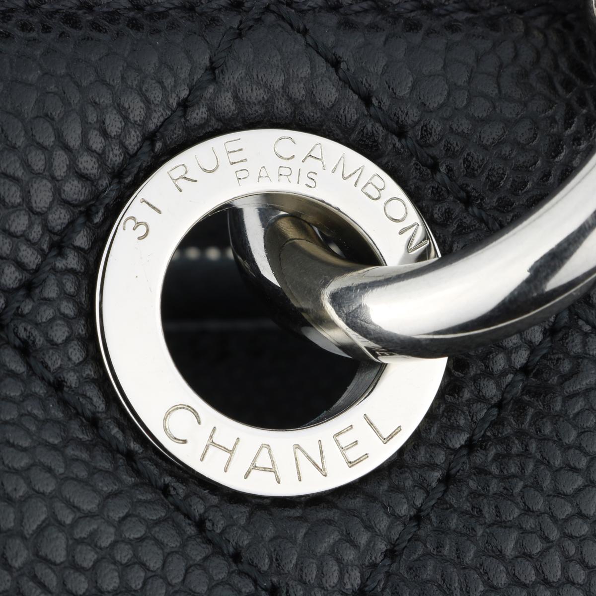 CHANEL Grand Shopping Tote (GST) Bag Black Caviar with Silver Hardware 2014 7