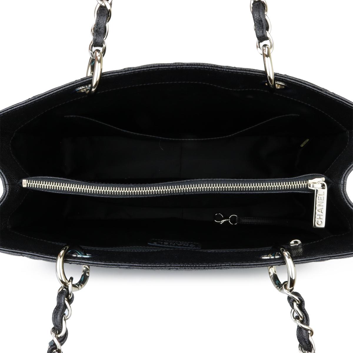 CHANEL Grand Shopping Tote (GST) Bag Black Caviar with Silver Hardware 2014 6