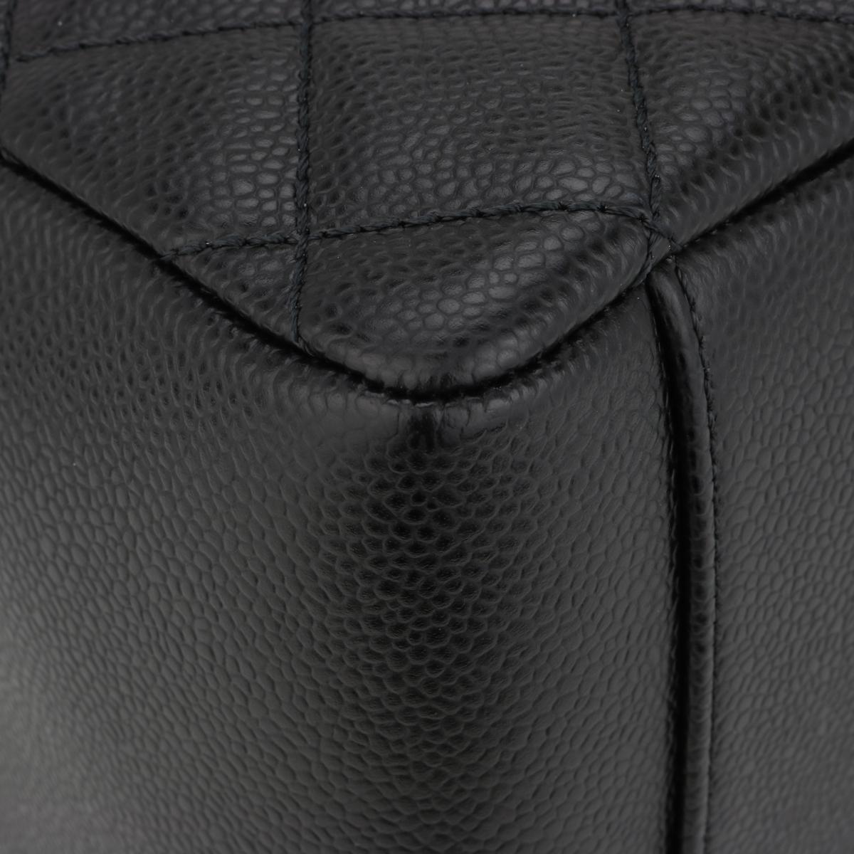 CHANEL Borsa Grand Shopping Tote (GST) Caviale nero con finiture in argento 2014 in vendita 2