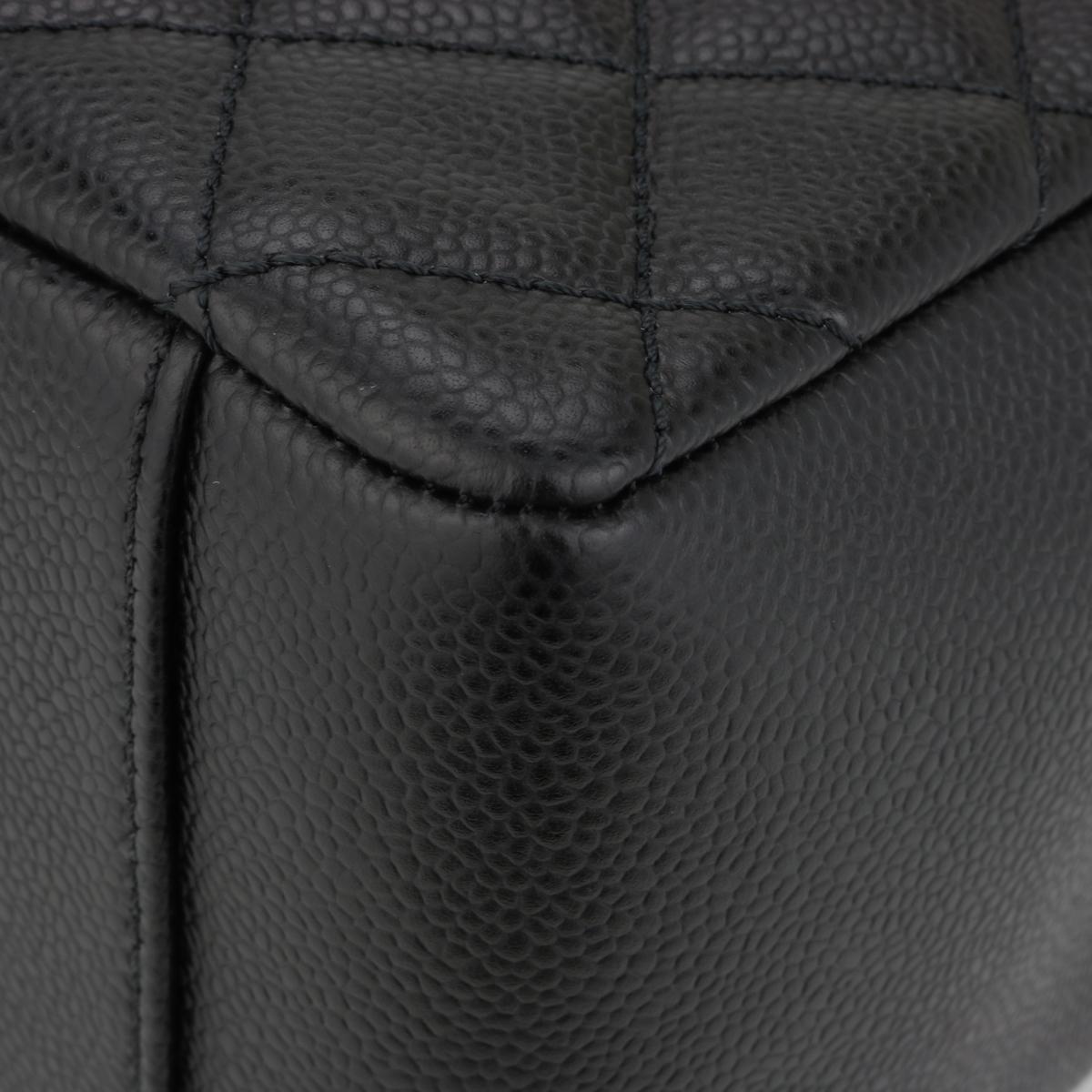 CHANEL Borsa Grand Shopping Tote (GST) Caviale nero con finiture in argento 2014 in vendita 3