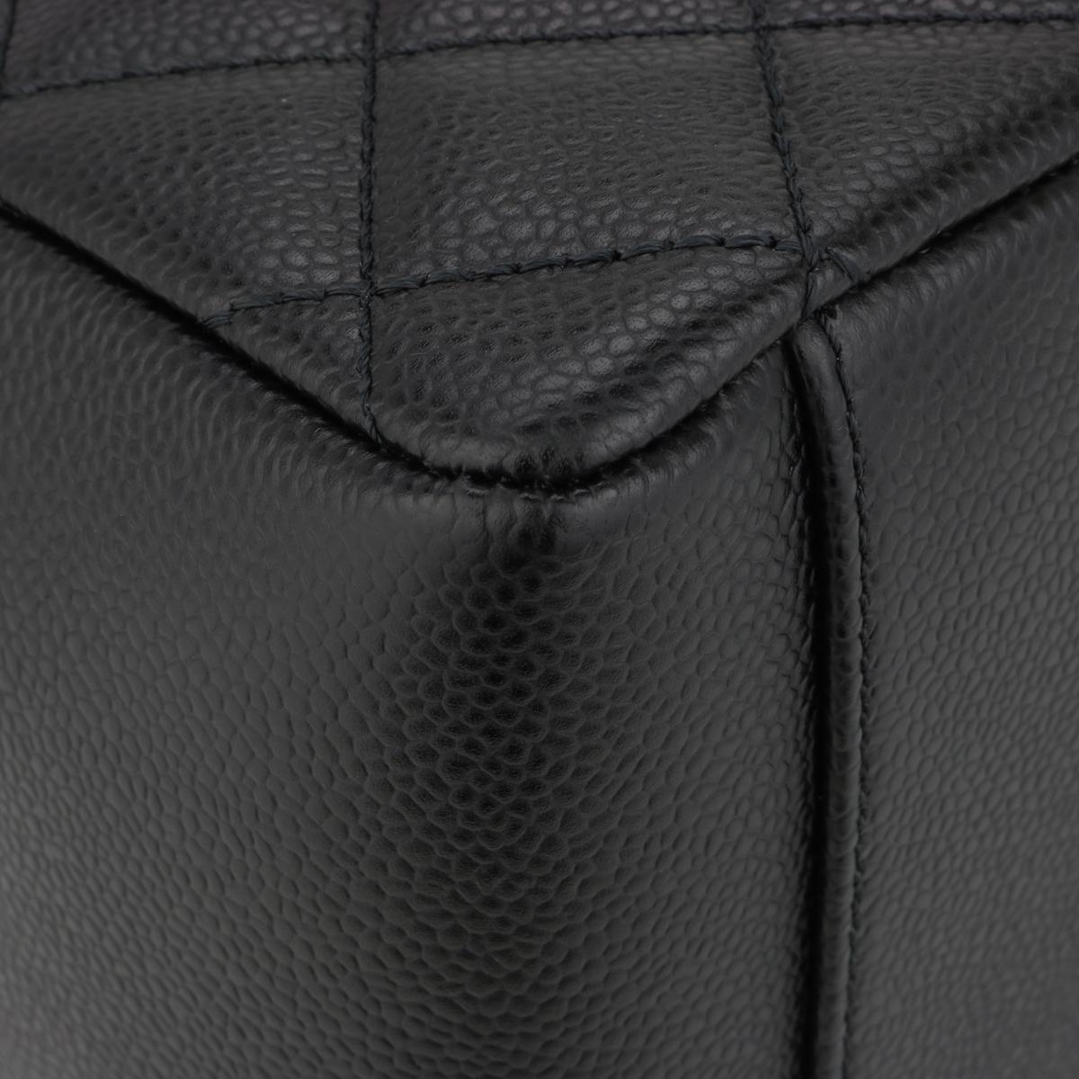 CHANEL Borsa Grand Shopping Tote (GST) Caviale nero con finiture in argento 2014 in vendita 4