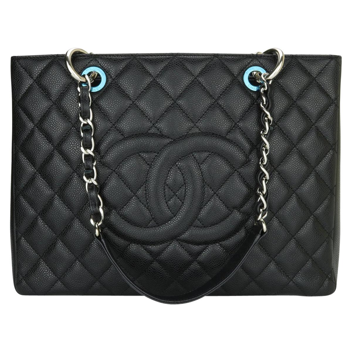 Chanel Black Quilted Caviar Leather Grand GST Shopper Tote Bag – STYLISHTOP