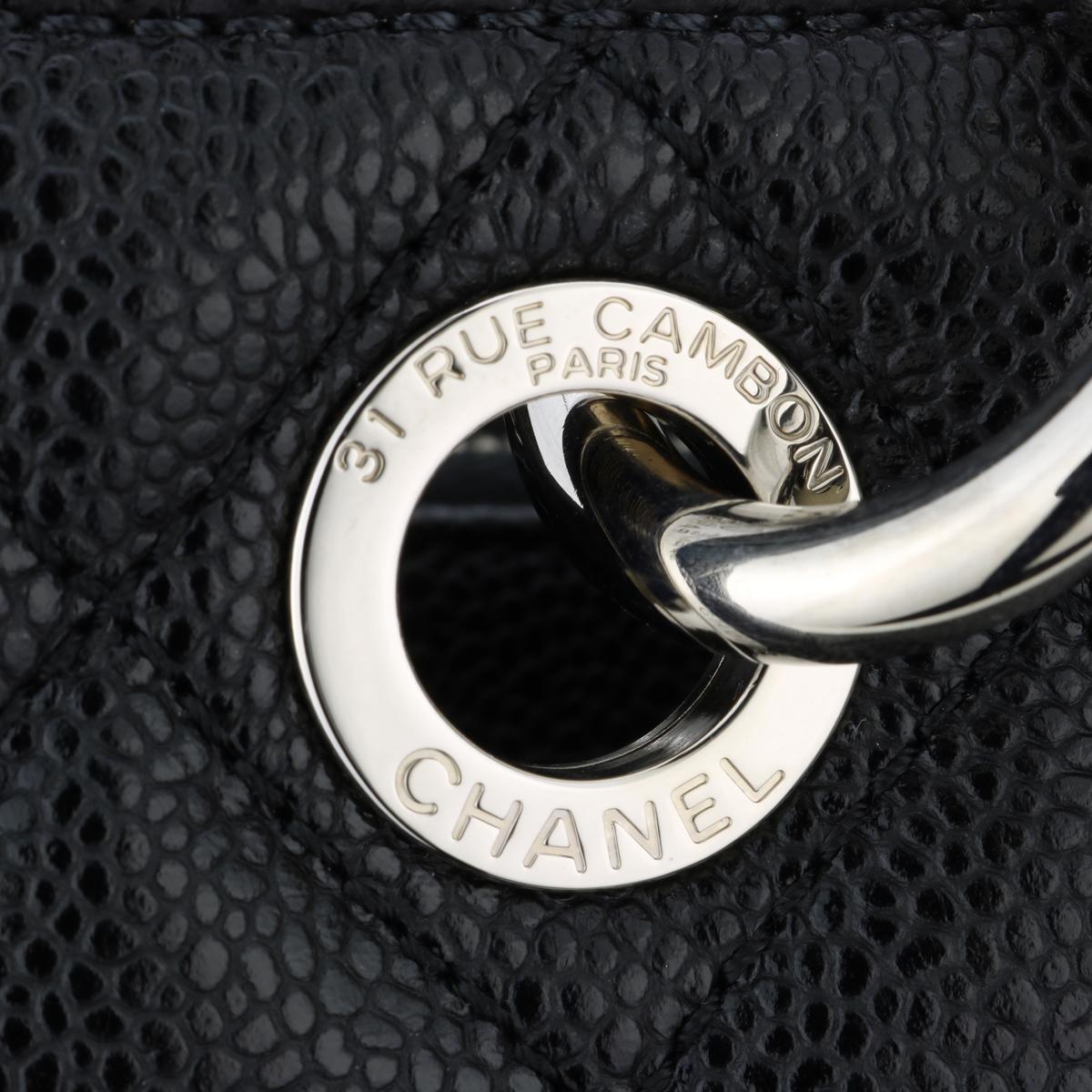 CHANEL Grand Shopping Tote (GST) Tasche in Schwarz und Kaviar mit silberner Hardware 2015 7