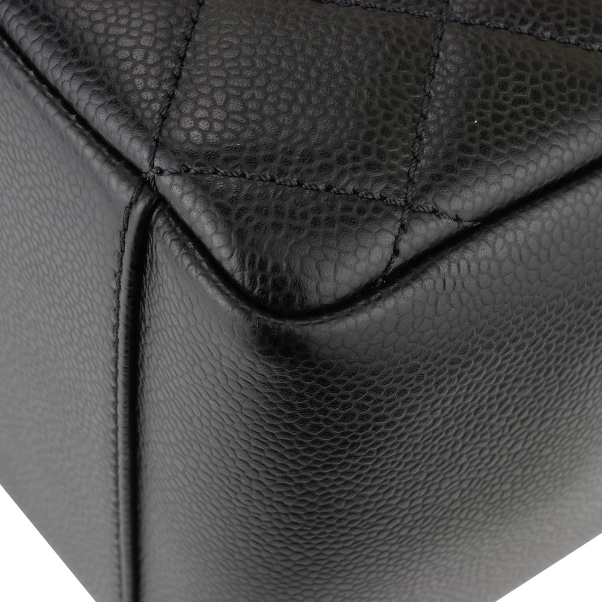 CHANEL Grand Shopping Tote (GST) Bag Black Caviar with Silver Hardware 2016 3