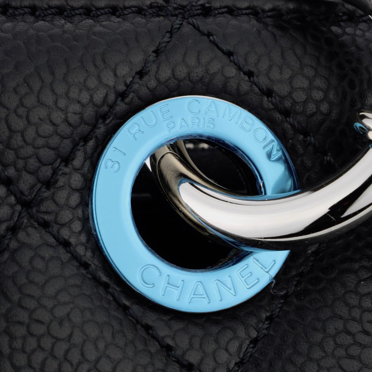 CHANEL Grand Shopping Tote (GST) Bag Black Caviar with Silver Hardware 2016 5