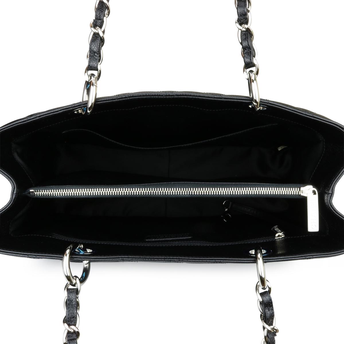 CHANEL Grand Shopping Tote (GST) Bag Black Caviar with Silver Hardware 2016 6