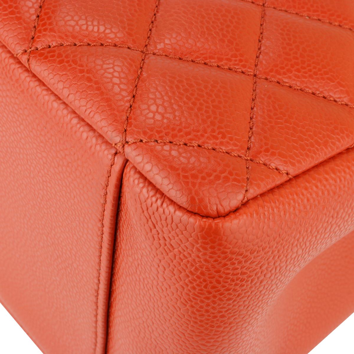 Women's or Men's CHANEL Grand Shopping Tote (GST) Bag Orange Caviar with Silver Hardware 2012