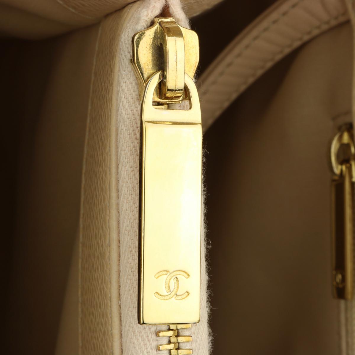 CHANEL Grand Shopping Tote (GST) Beige Caviar with Gold Hardware 2011 6