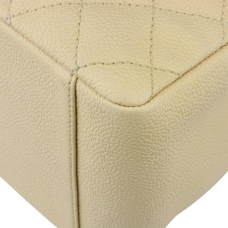 CHANEL Grand Shopping Tote (GST) Bag Beige Caviar with Gold Hardware 2013  For Sale at 1stDibs