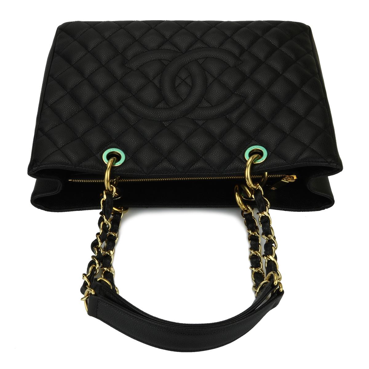 CHANEL Grand Shopping Tote (GST) Black Caviar with Gold Hardware 2009 7