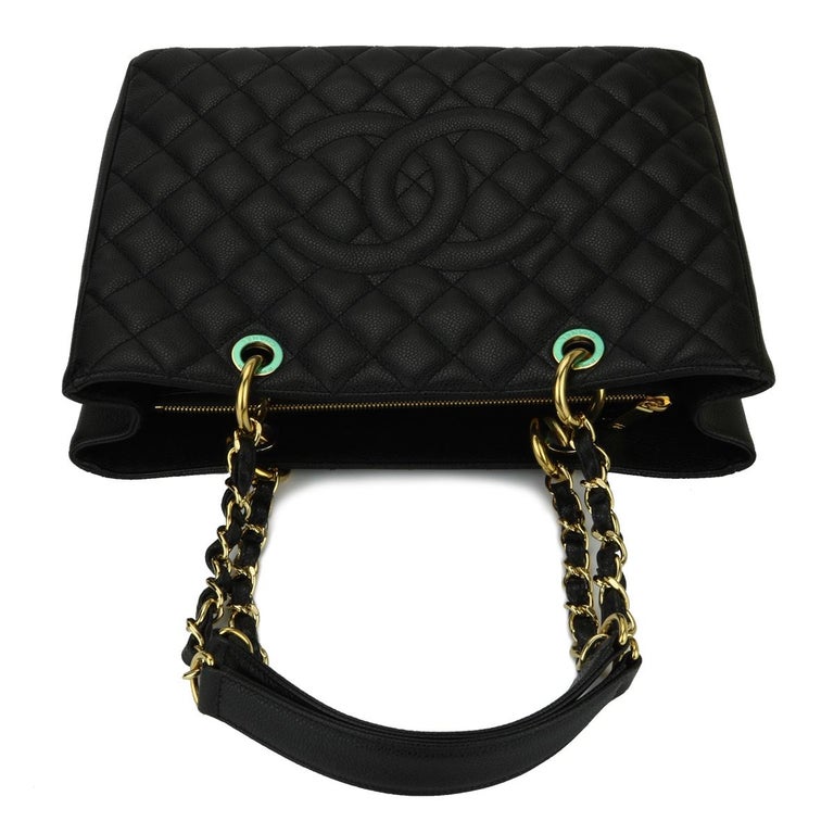 CHANEL Grand Shopping Tote (GST) Black Caviar with Gold Hardware 2009 at  1stDibs